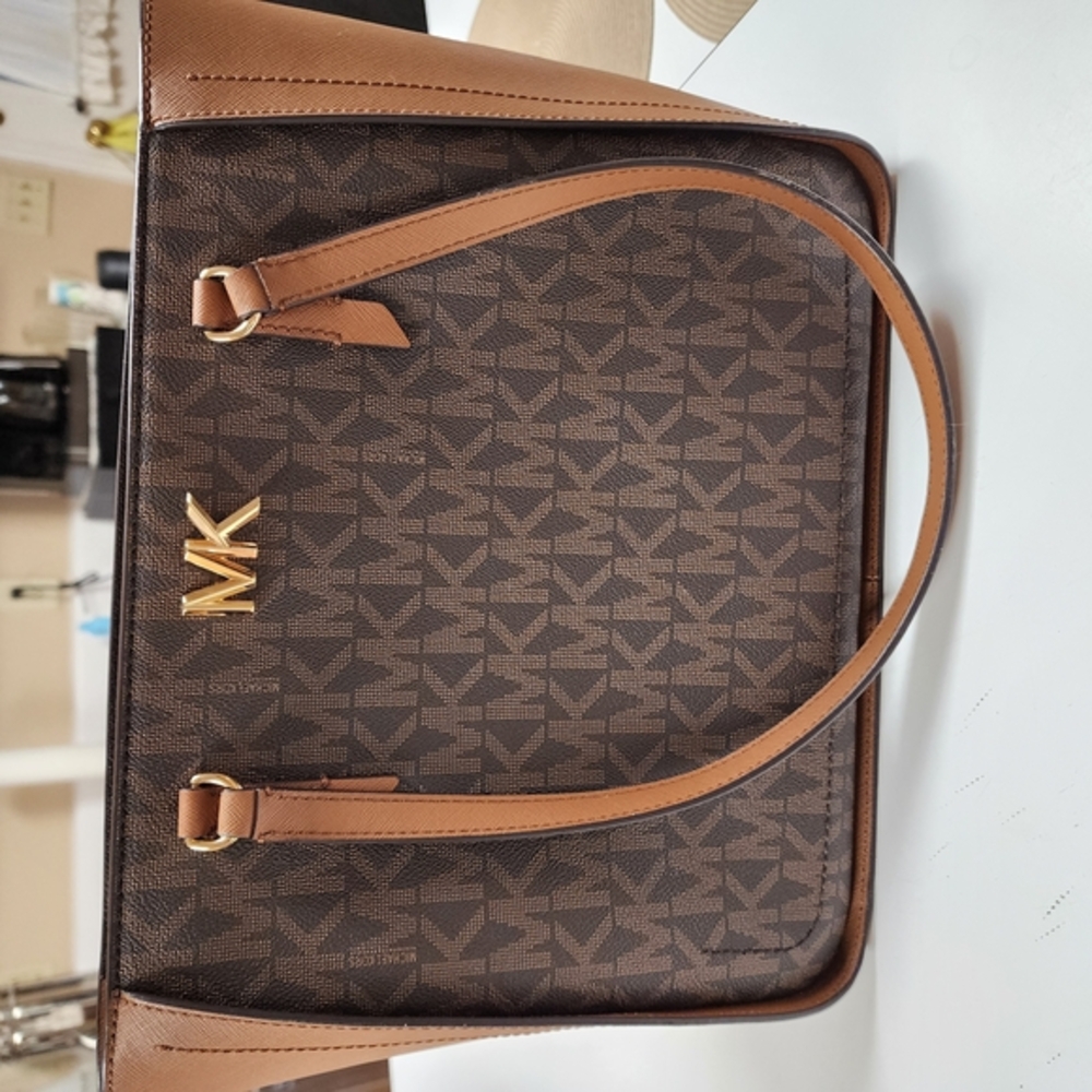 Michael Kors Brown and Tan Handbag